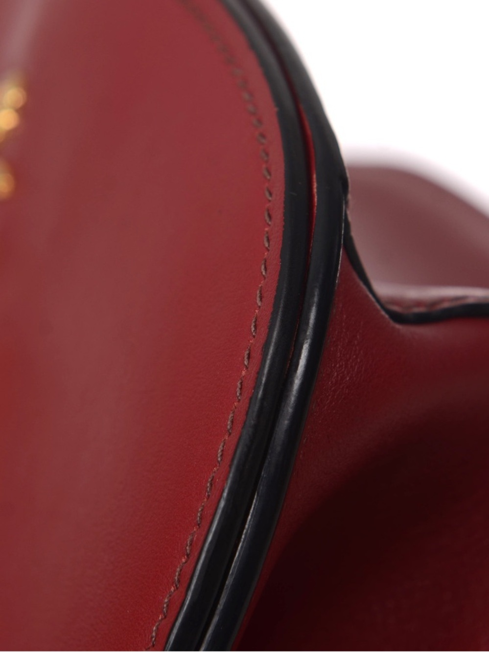 ♥️Prada Small Pionniere Two-Tone Burgundy and Dark Wine Leather Handbag ♥️ - Picture 11 of 16
